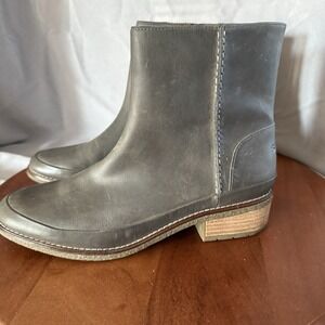 Sperry Women's Seaport‎ Storm Mid Grey Leather Boots STS85470 Size 10